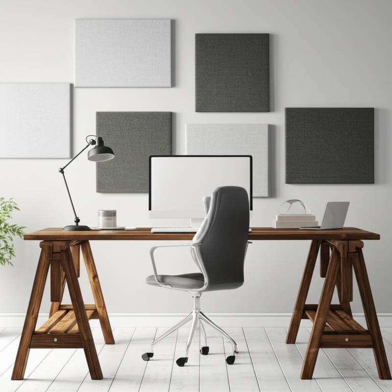 Featured image for DIY Acoustic Panels Cut Office Noise for Under $50