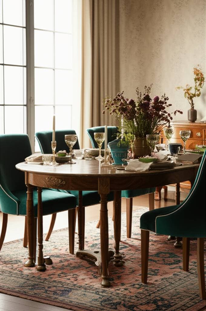 Featured image for Why Vintage Dining Rooms Rule Grandmillennial Style