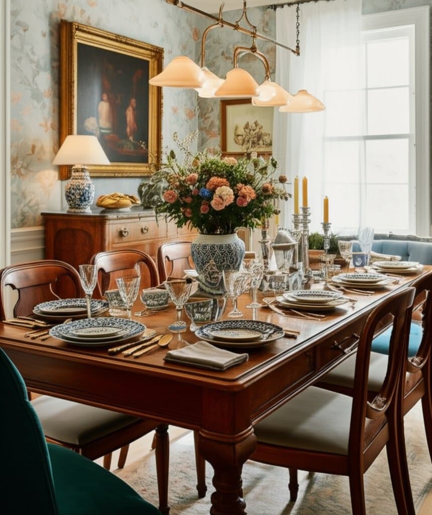 Featured image for Grandmillennial Style Brings Warmth Back to Dining