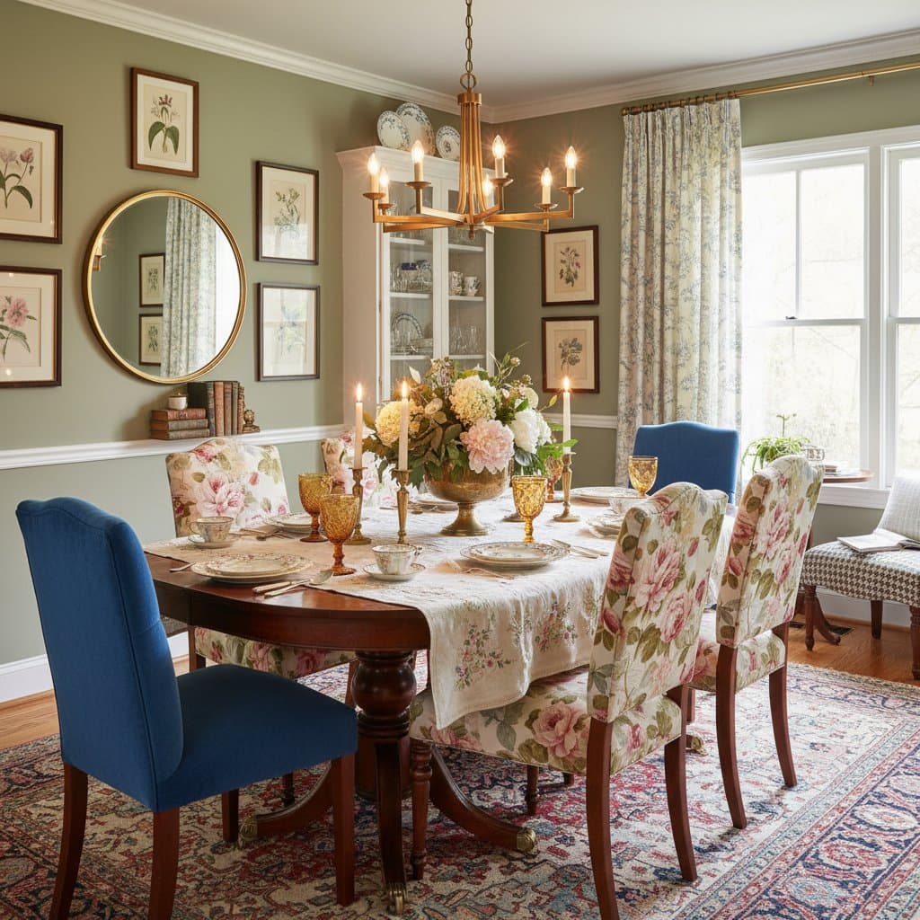 Featured image for Grandmillennial Dining Rooms Bring Warmth Back to the Table