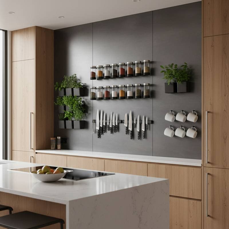 Featured image for Why Magnetic Walls Transform Kitchen Storage Space