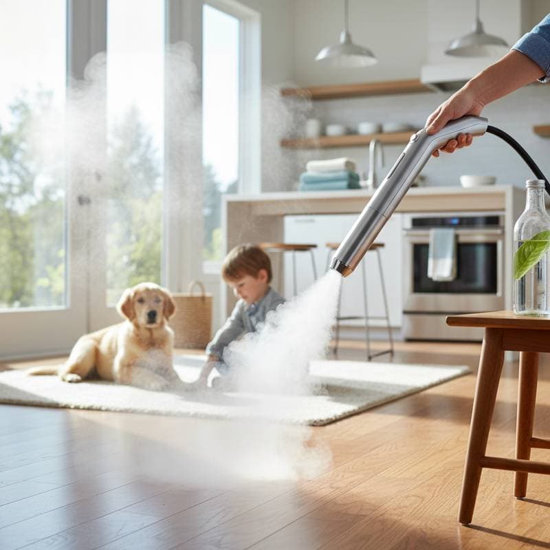 Featured image for Steam Cleaning Replaces Chemical Products Safely