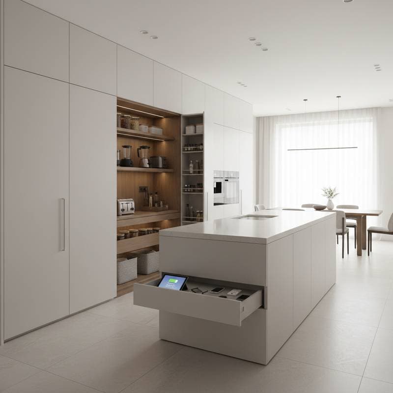 Featured image for Hidden Kitchen Storage That Actually Works for Families