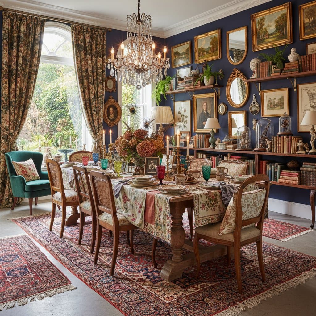Featured image for Vintage Maximalism Brings Dining Rooms Back to Life