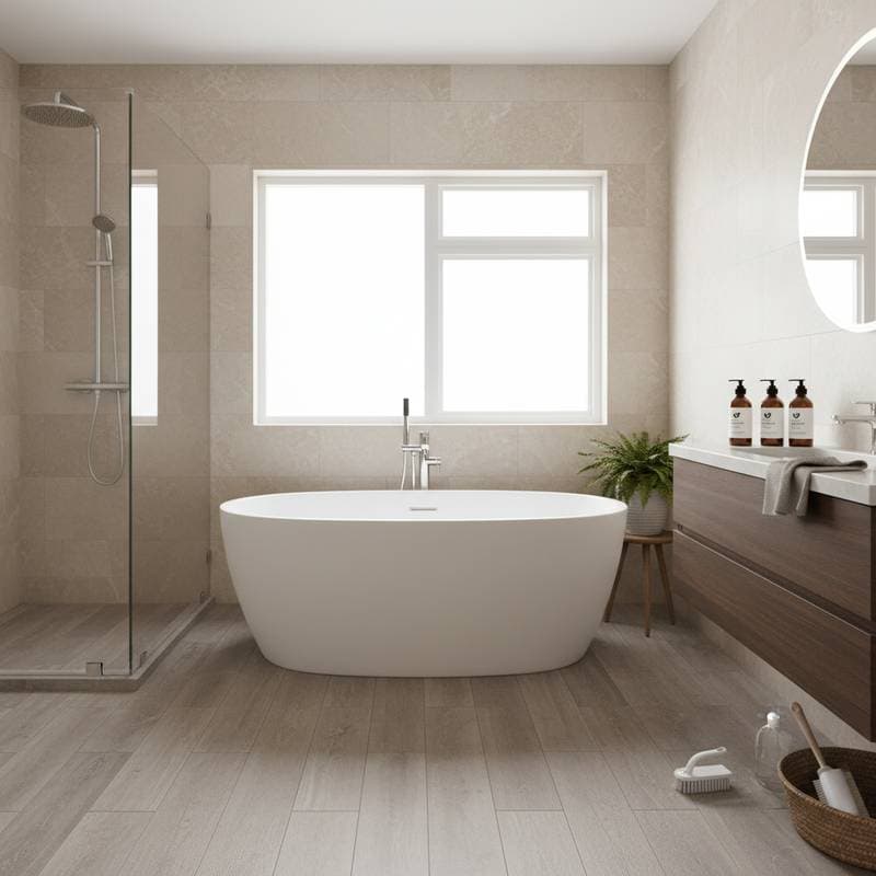 Featured image for Enzyme Cleaners Digest Bathroom Grime at the Source