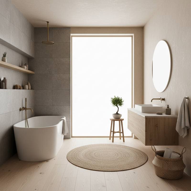 Featured image for Japandi Bathrooms Blend Tokyo Calm With Nordic Warmth