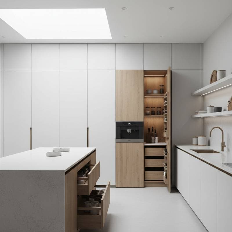 Image for Hidden Kitchen Walls Solve the Storage Problem