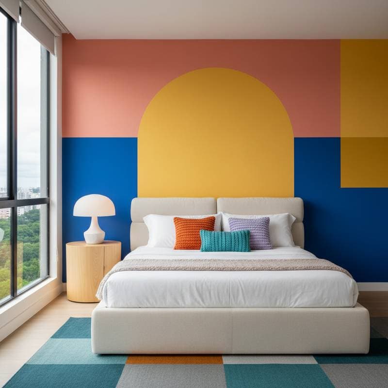 Image for Color-Blocking Bedrooms Transform Mood and Energy