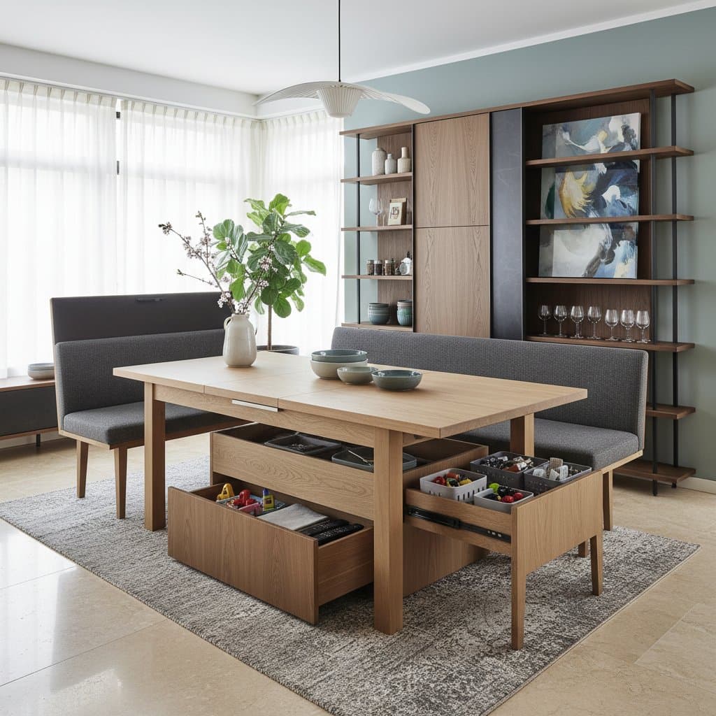 Image for Hidden Storage Solves the Dining Room Clutter Crisis