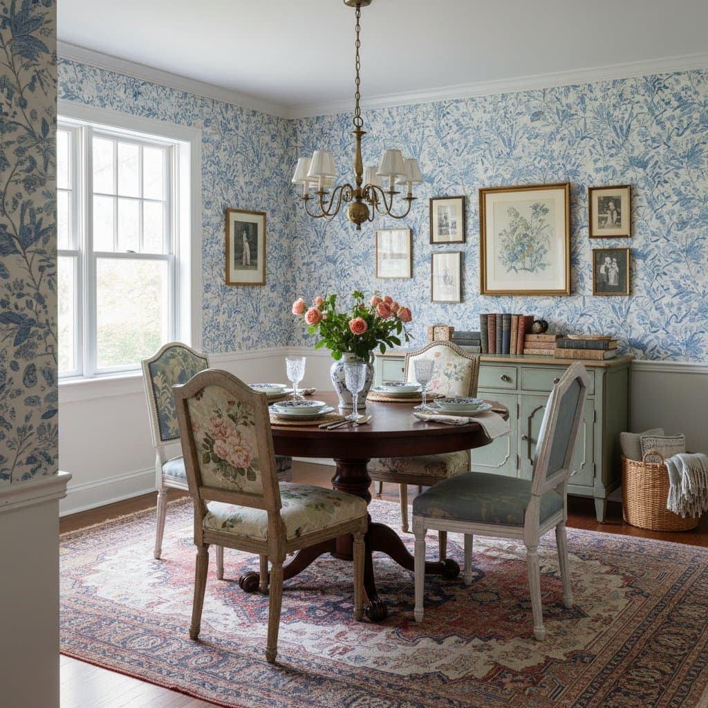 Featured image for Gen Z Revives Grandmillennial Dining Rooms with Vintage Charm