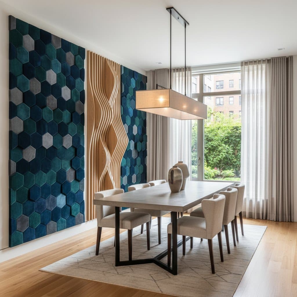 Image for Acoustic Panels Double as Dining Room Statement Art