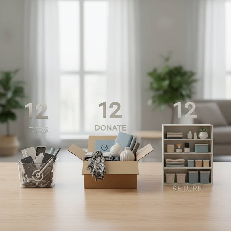 Featured image for The 12-12-12 Method Turns Decluttering Into a Challenge