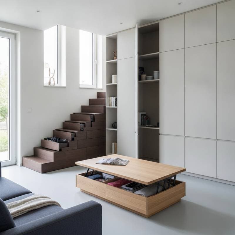 Featured image for Hidden Storage Turns Small Spaces Into Art Form