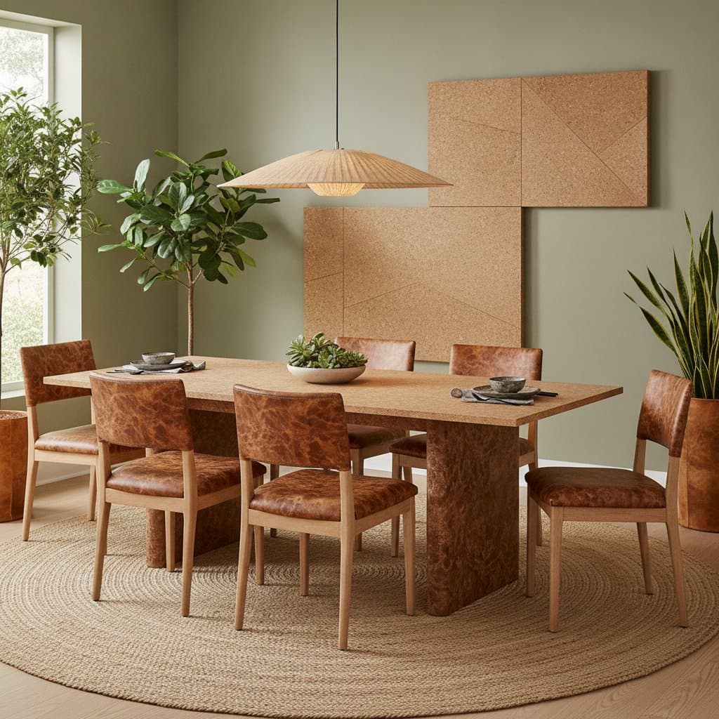 Featured image for Mushroom Leather Brings Natural Texture to Dining Rooms