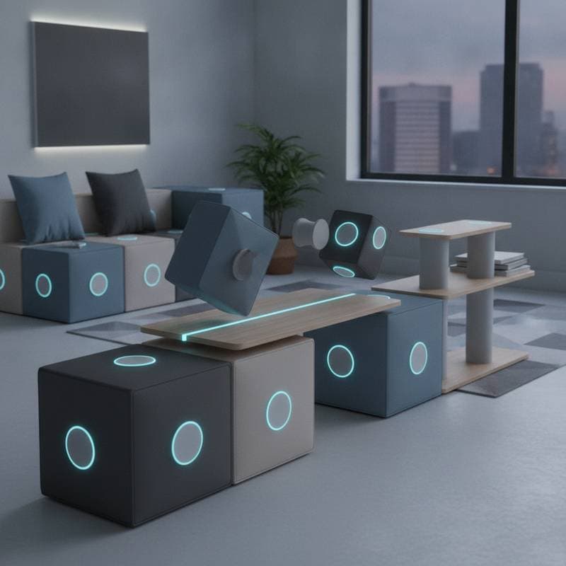 Featured image for Magnetic Furniture Snaps Together Without Tools for Tiny Homes