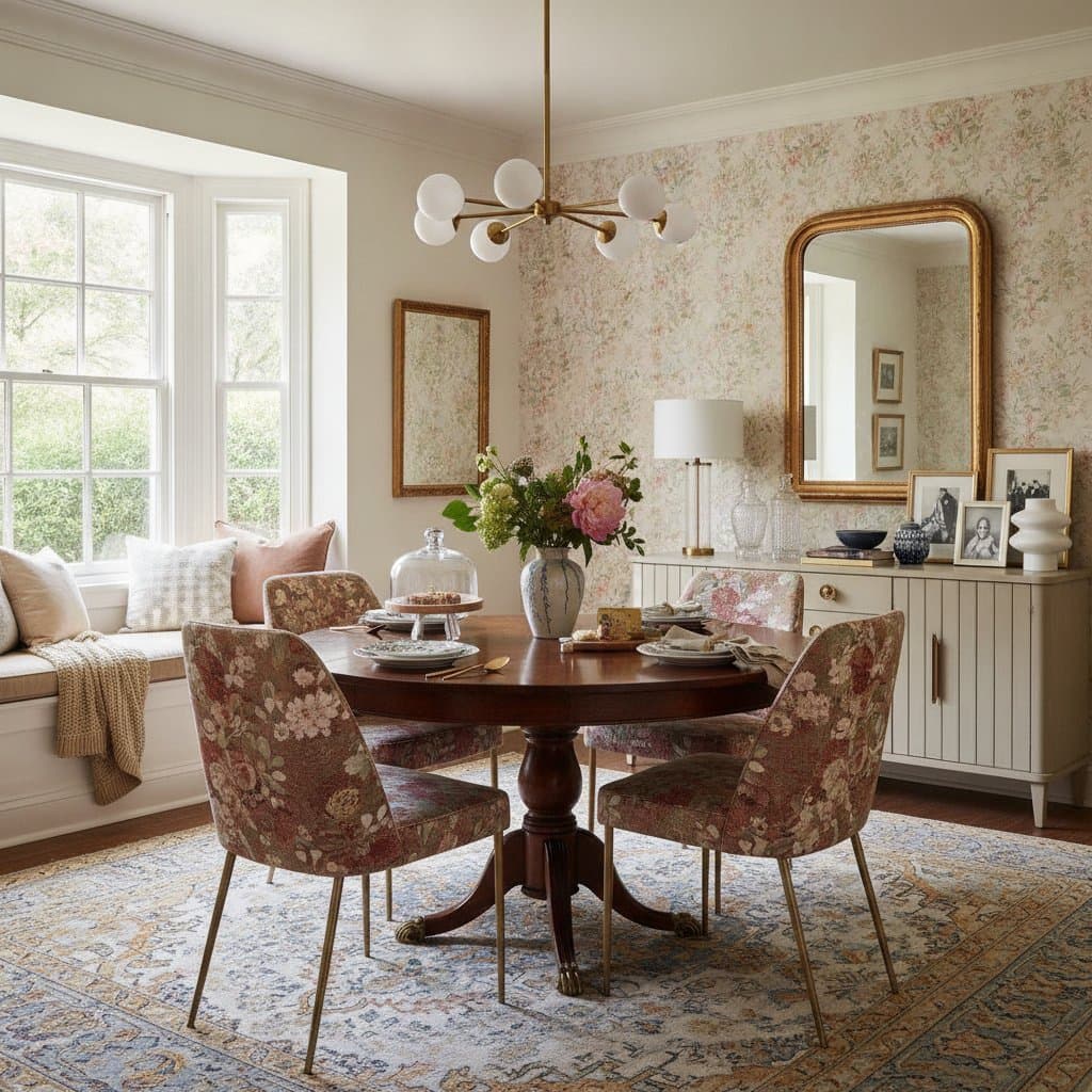 Image for Grandmillennial Dining Rooms Mix Vintage Charm With Modern Style