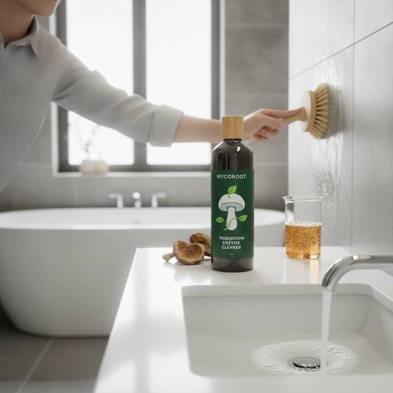 Image for Mushroom Enzymes Replace Harsh Bathroom Chemicals