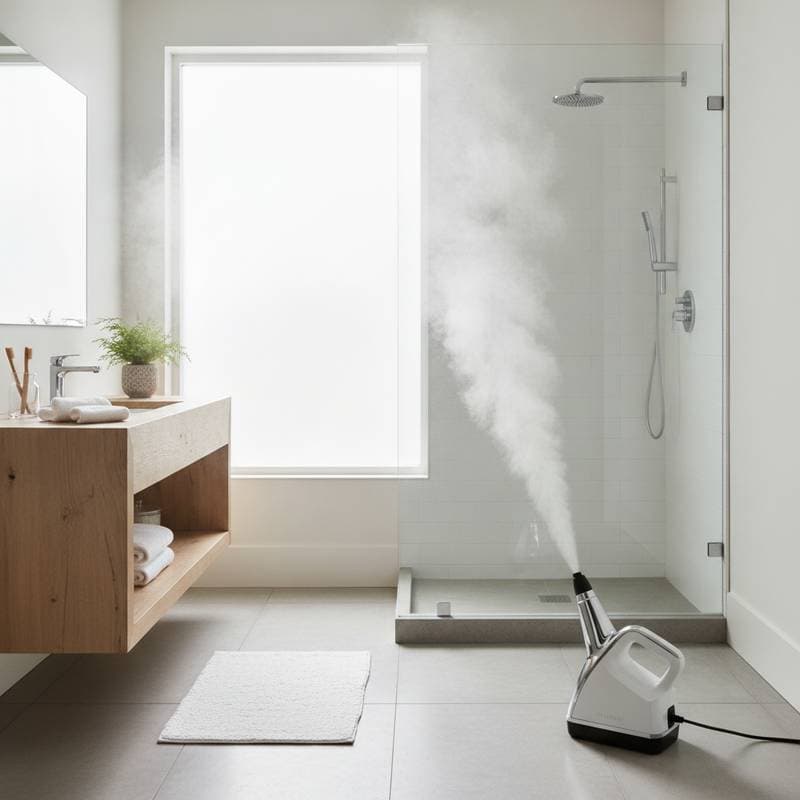 Image for Steam Cleaning Eliminates Bathroom Chemicals Safely