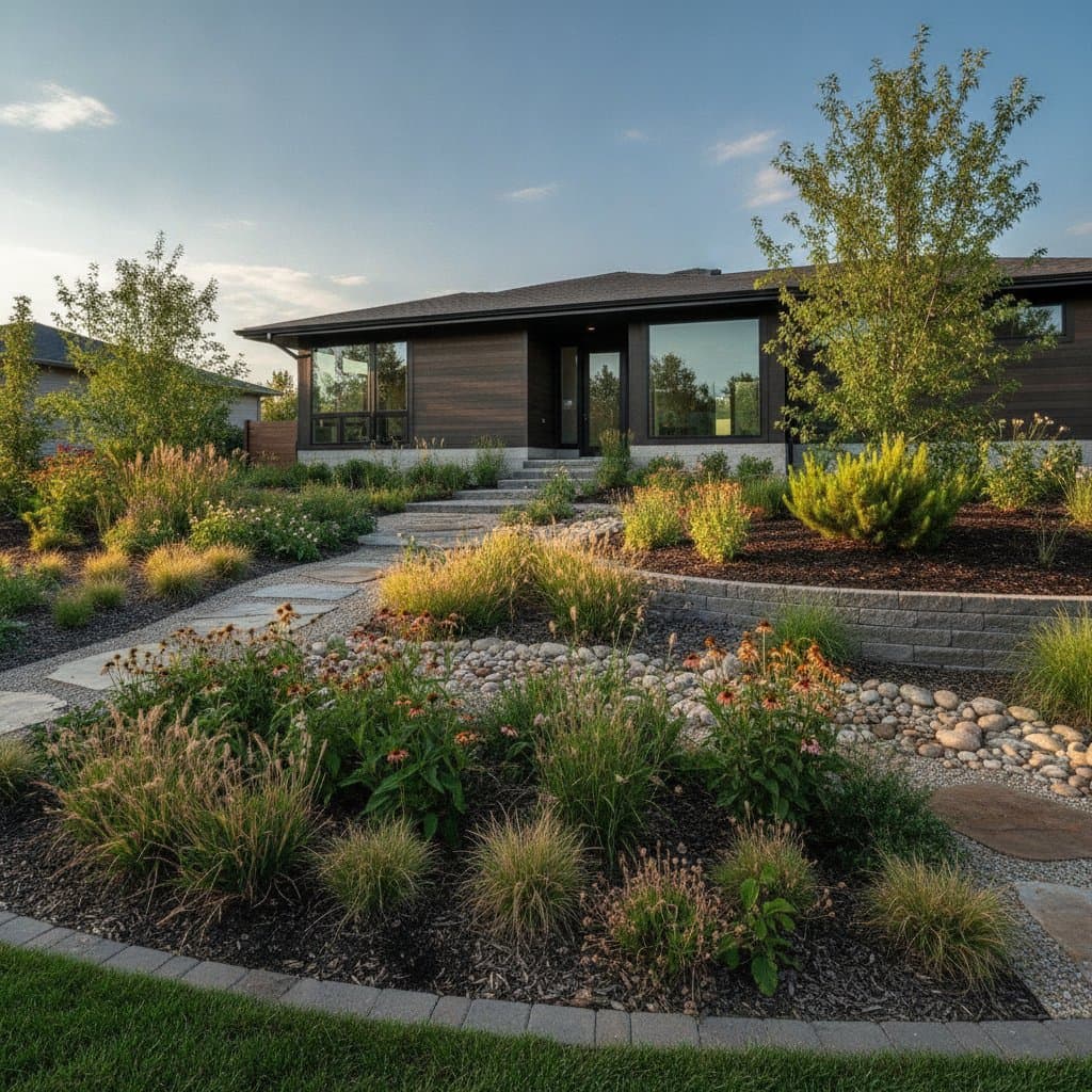 Featured image for Front Yards That Absorb Rain and Survive Drought