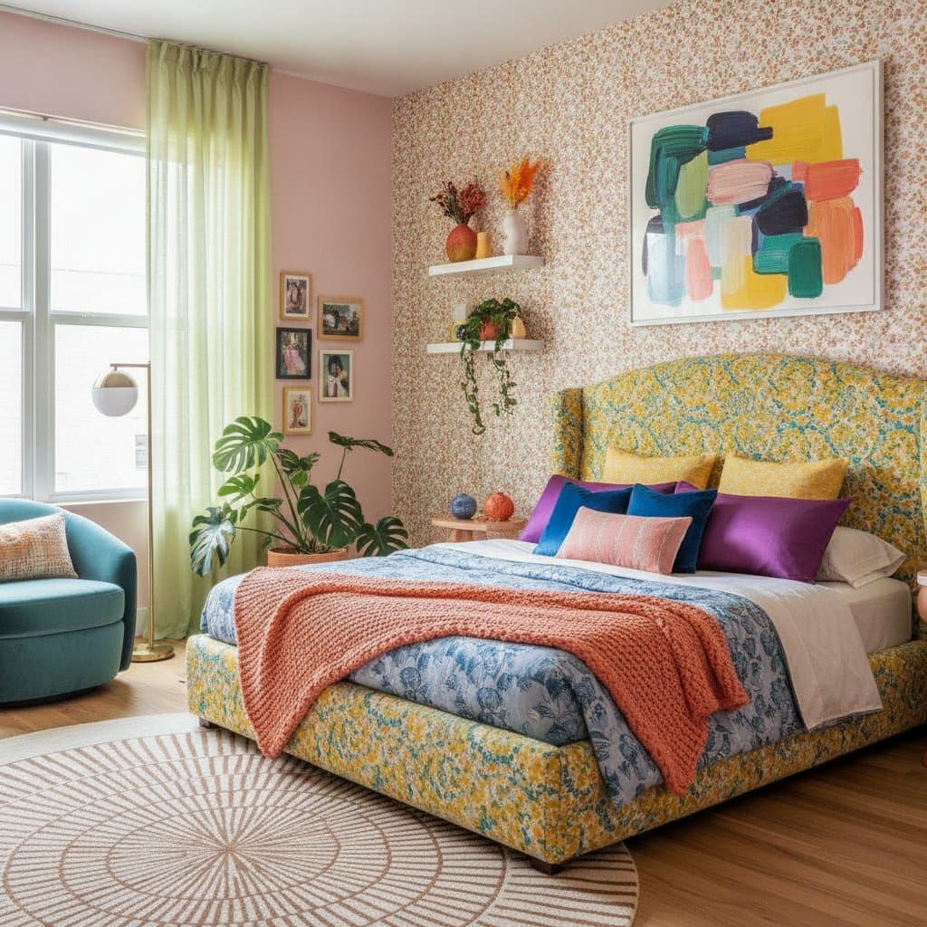 Image for Dopamine Decor Turns Dull Bedrooms Into Joyful Spaces