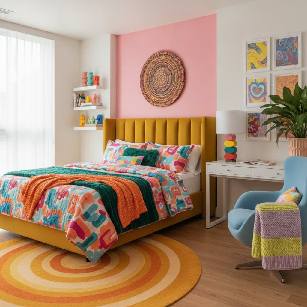 Image for Dopamine Decor Transforms Bedrooms with Joyful Colors