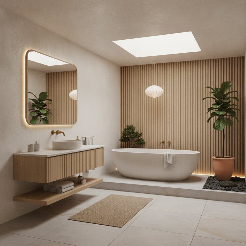 Image for Japandi Bathrooms Blend Zen With Minimalist Style