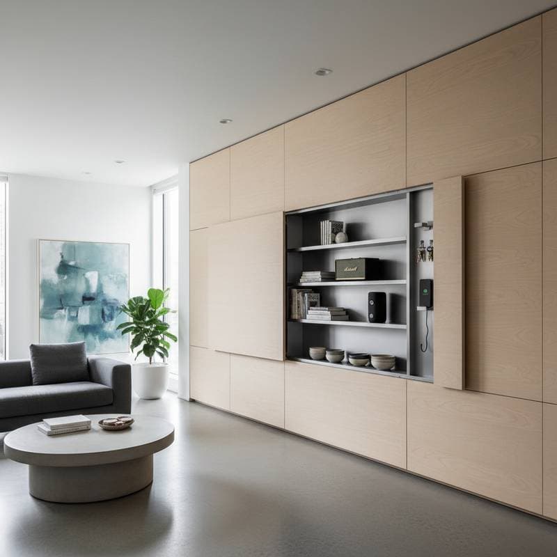 Featured image for Hidden Wall Compartments Transform Unused Space Into Storage