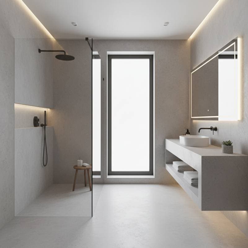 Featured image for Why Microcement Is 2025's Bathroom Game-Changer