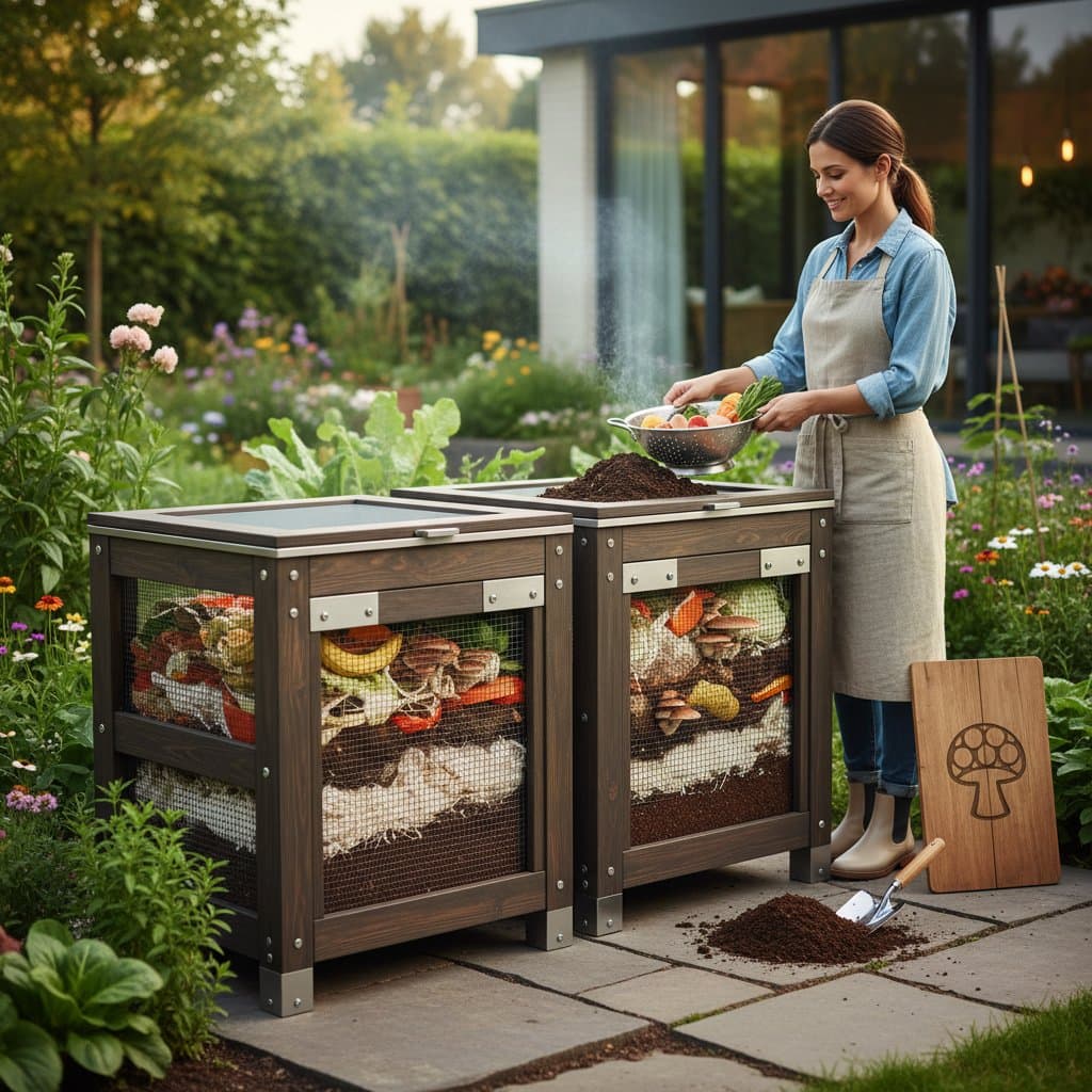 Featured image for Mushroom Composting Bins Fix Backyard Waste Problems