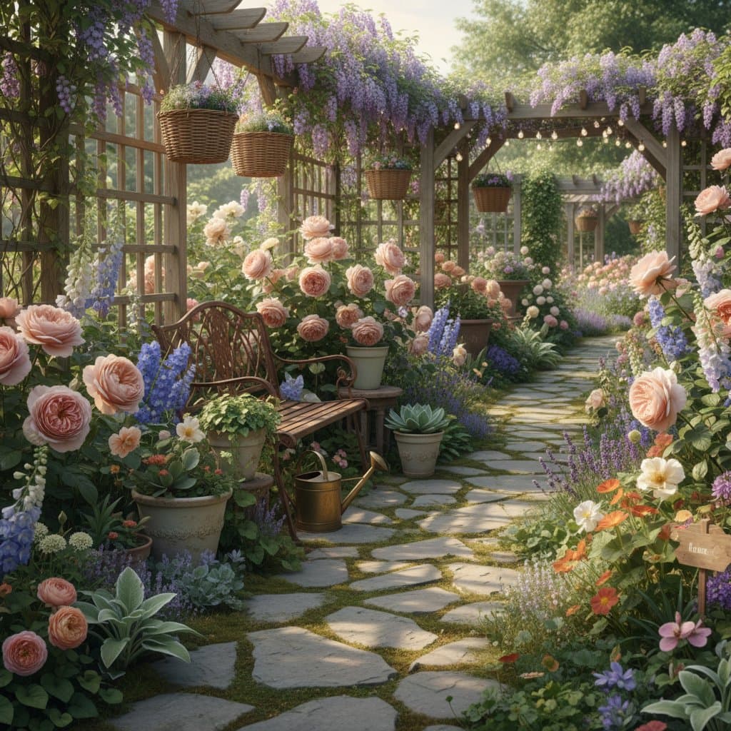 Featured image for Grandmillennial Gardens Blend Heritage and Modern Comfort