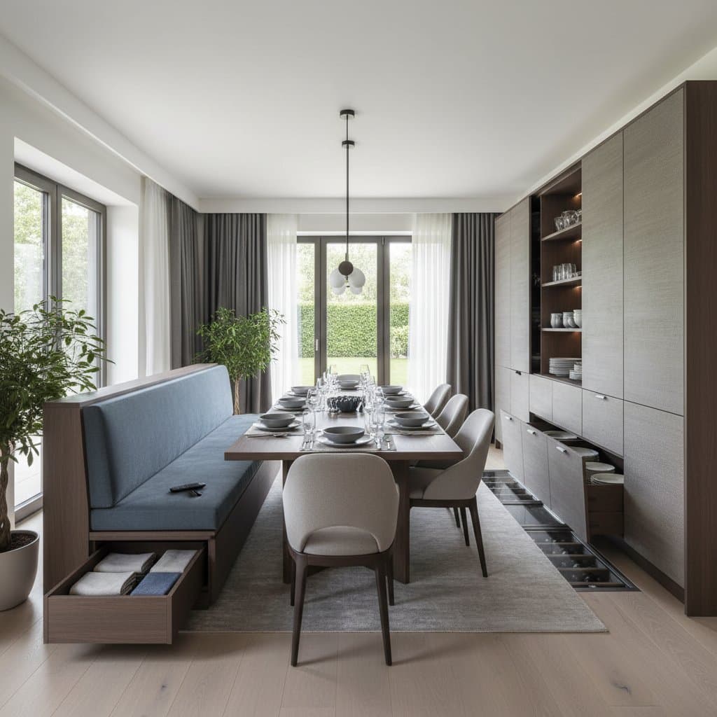 Featured image for Hidden Compartments Transform Cluttered Dining Rooms