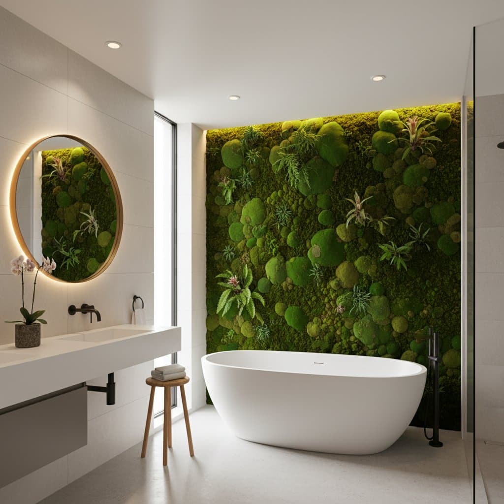 Featured image for Living Moss Walls Thrive in Humid Bathrooms