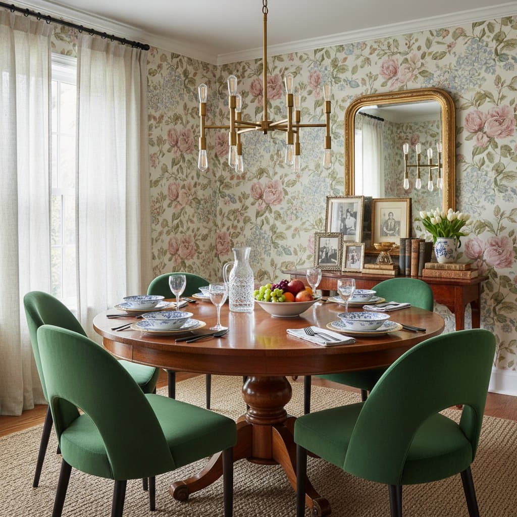 Featured image for Grandmillennial Style Brings Dining Rooms Back to Life