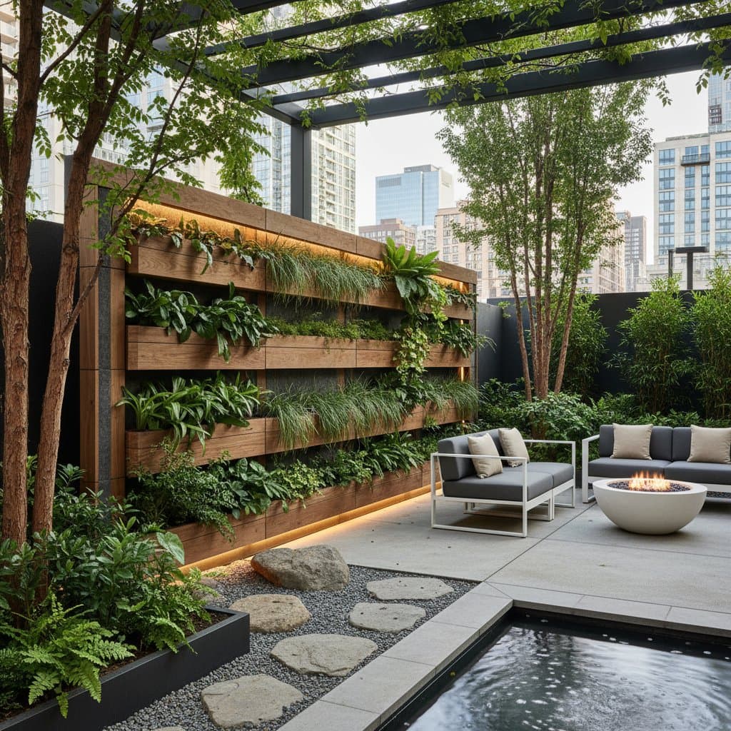 Featured image for Acoustic Garden Walls Block Noise With Plants and Design