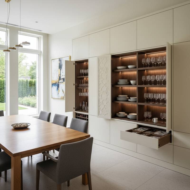Featured image for Hidden Storage Turns Dining Rooms More Functional