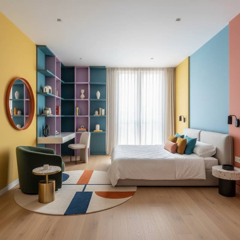 Featured image for Color-Blocking Bedrooms That Boost Your Mood Daily