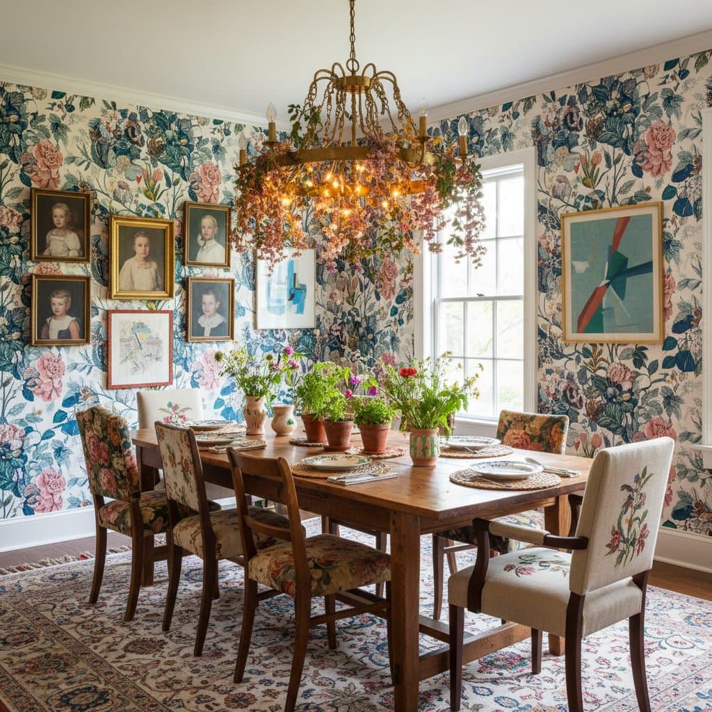 Featured image for Gen Z Brings Floral Maximalism Back to Dining Rooms