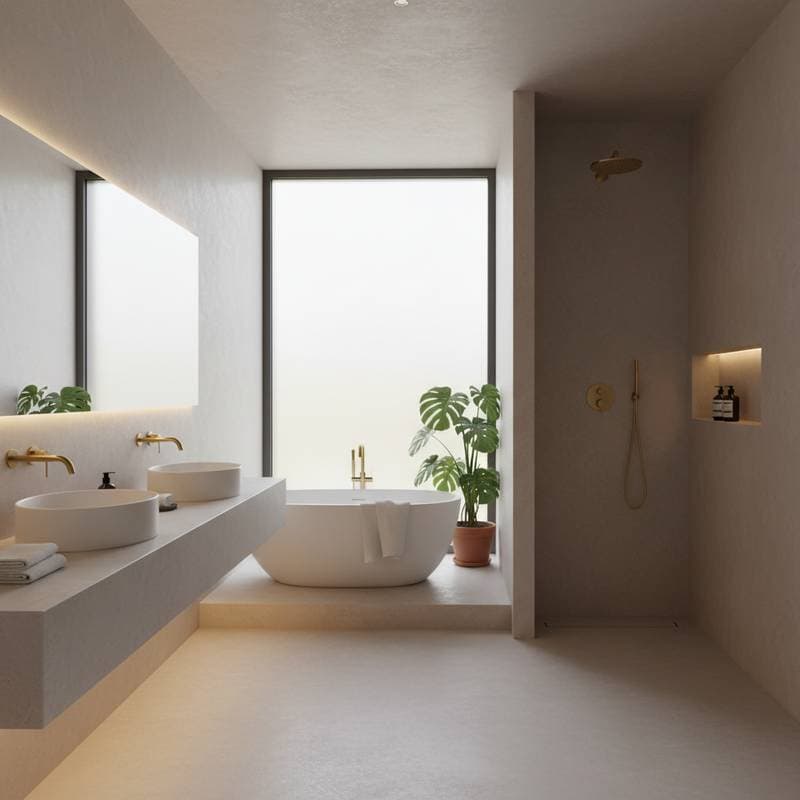 Featured image for Why Microcement Creates Seamless Bathroom Surfaces