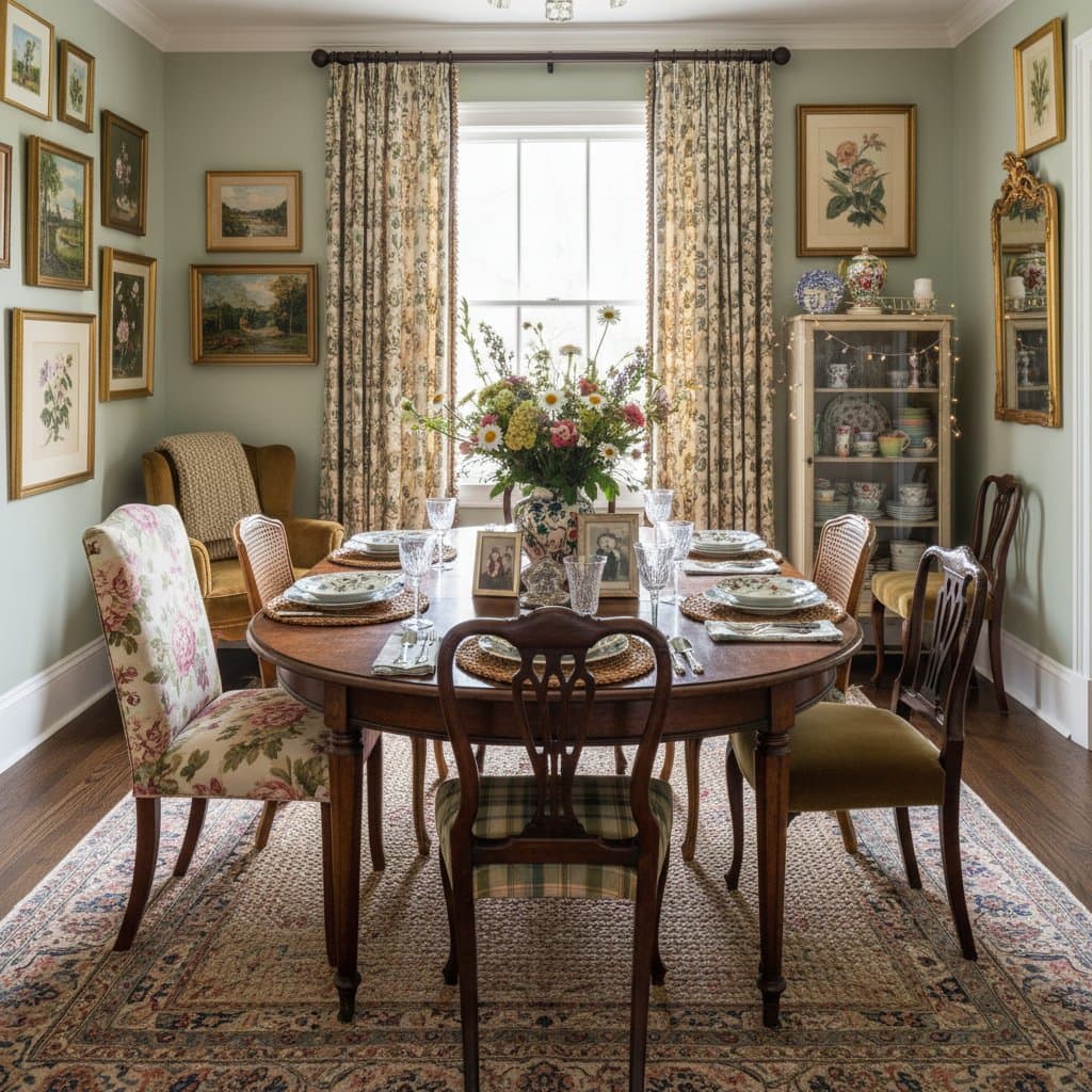 Featured image for Why Grandmillennial Style Rules TikTok Dining Rooms