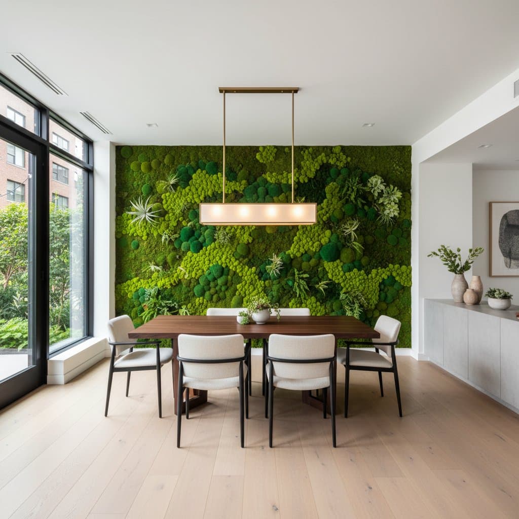Featured image for Moss Walls Transform Dining Rooms Into Living Ecosystems