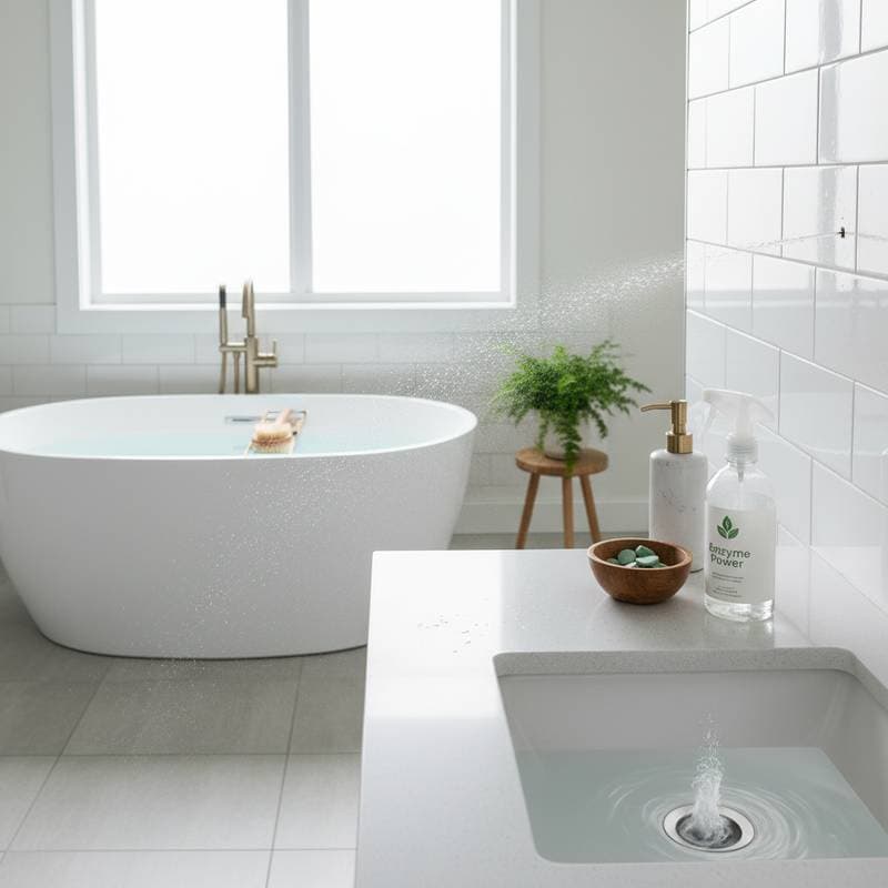 Featured image for Natural Cleaners That Break Down Bathroom Grime