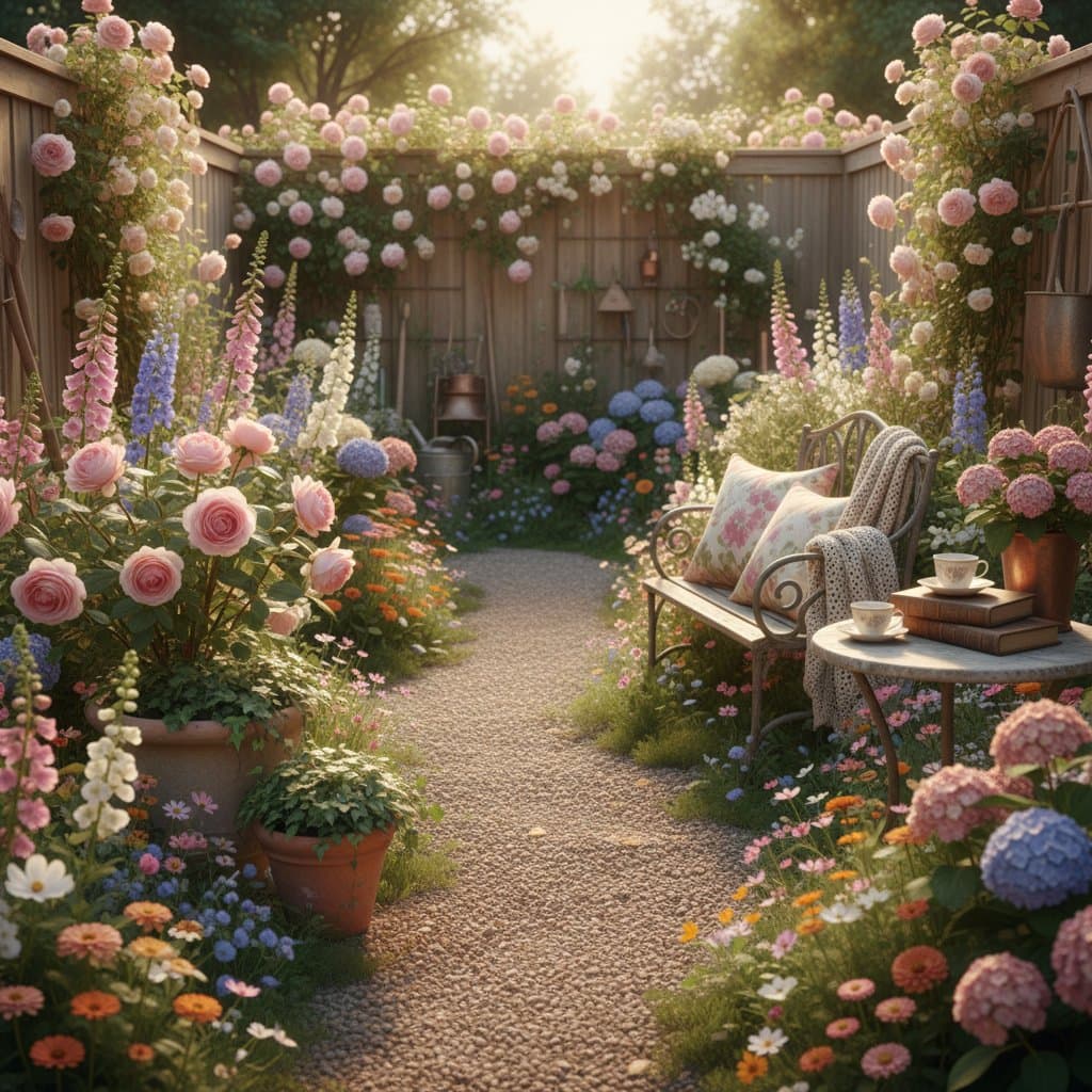 Featured image for Grandmillennial Gardens Bring Back Vintage Florals