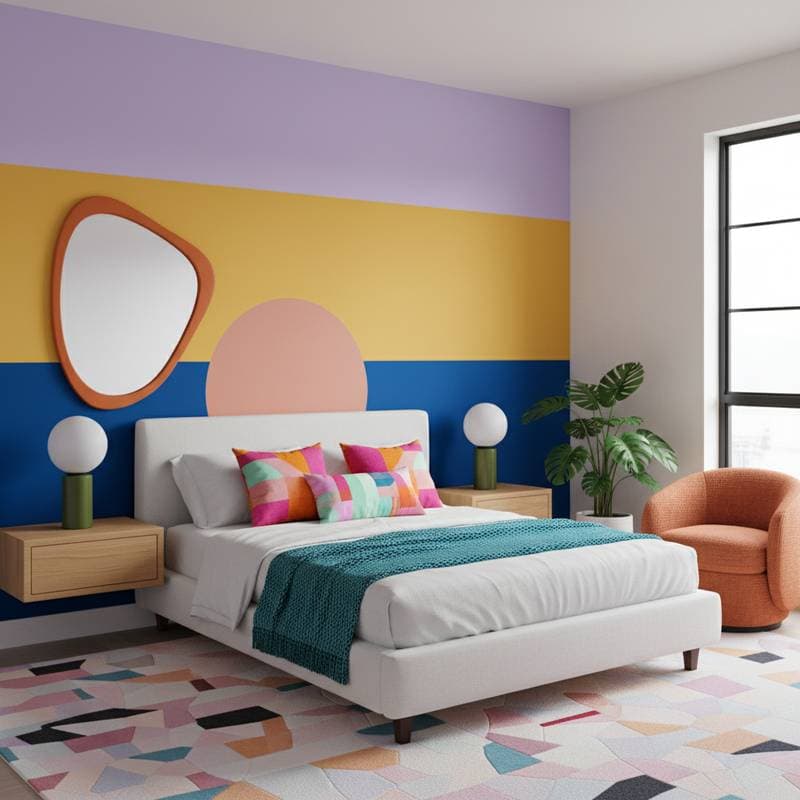 Featured image for Color-Blocking Bedrooms Create Dopamine-Boosting Spaces