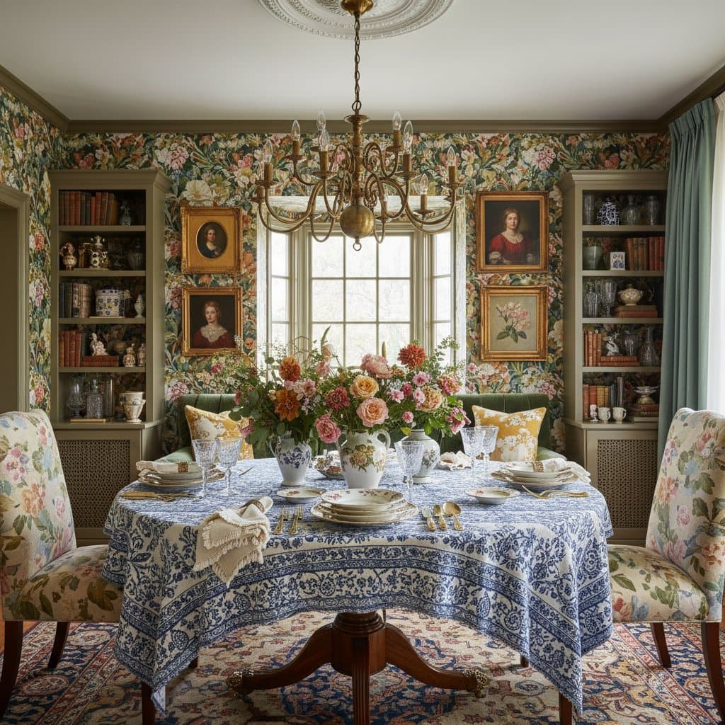 Featured image for Grandmillennial Dining Brings Pattern and Soul Back