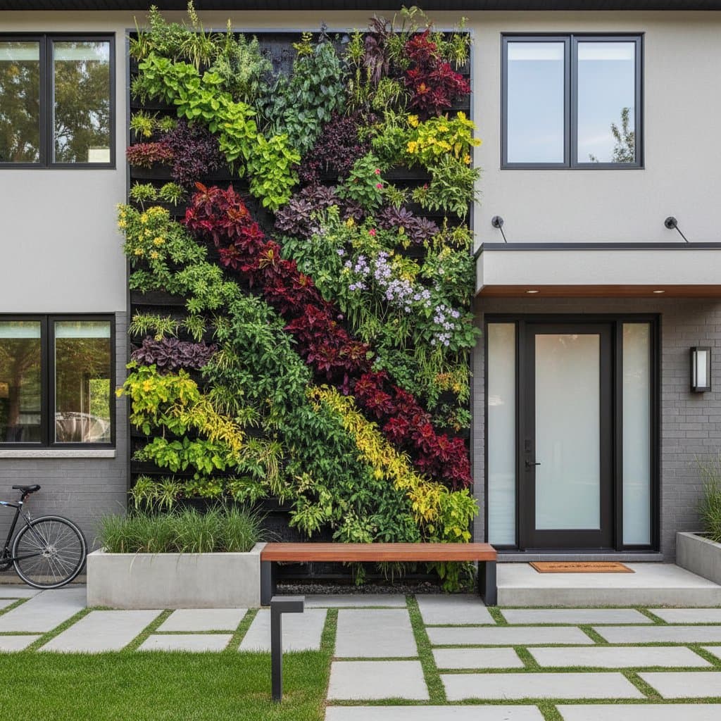 Featured image for Vertical Gardens Turn Small Front Yards Into Living Art