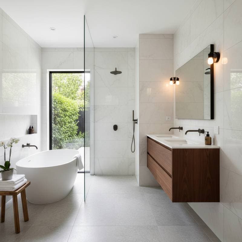 Featured image for Groutless Tile Ends Bathroom Scrubbing Forever