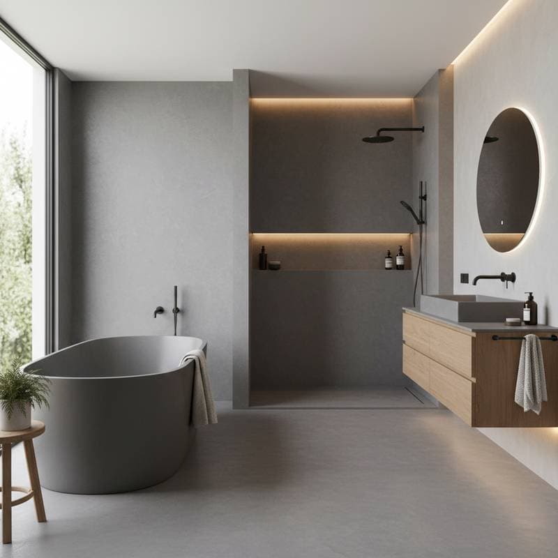 Featured image for Microcement Baths: No Grout Lines, Less Maintenance
