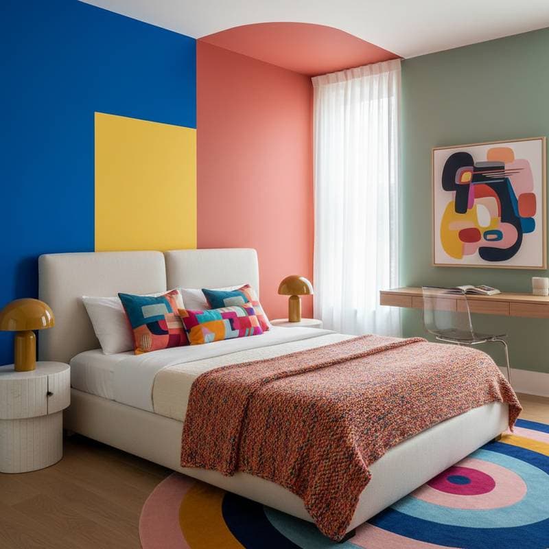 Featured image for Color-Blocking Bedrooms Transform Neutral Spaces