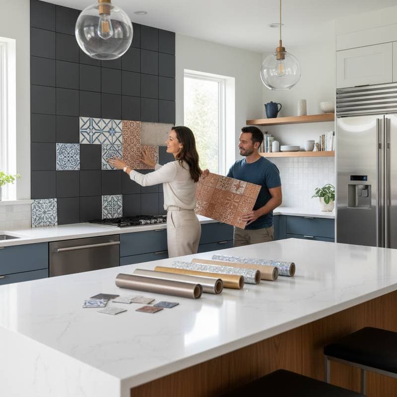 Featured image for Swap Your Kitchen Backsplash Like Changing Clothes