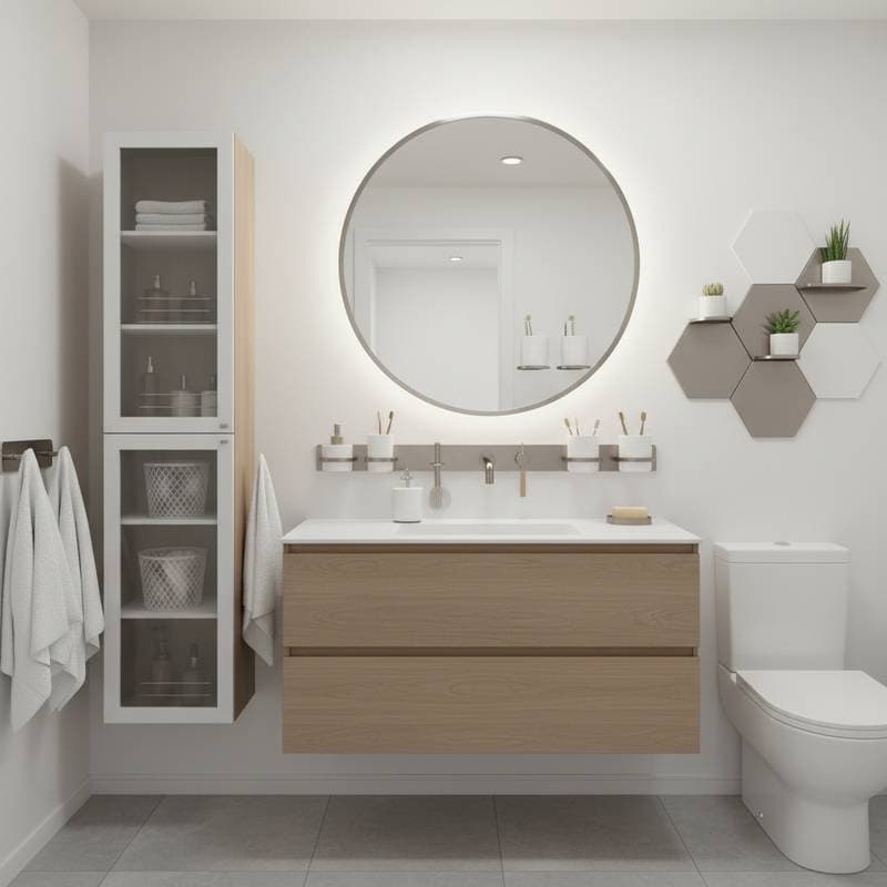 Featured image for Magnetic Storage Solves Small Bathroom Clutter